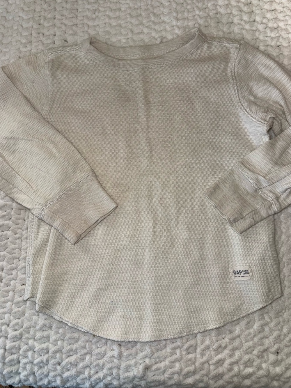 GAP Long-Sleeve Thermal Top in Light Cream